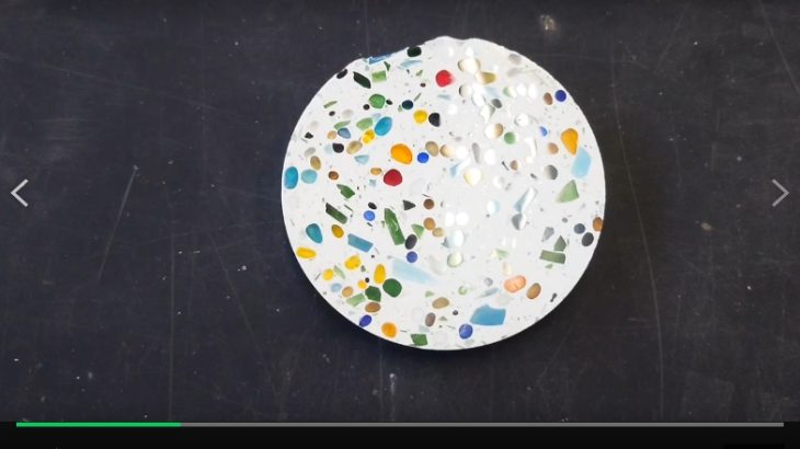 Off-semester activities:Concrete coaster containing waste glass